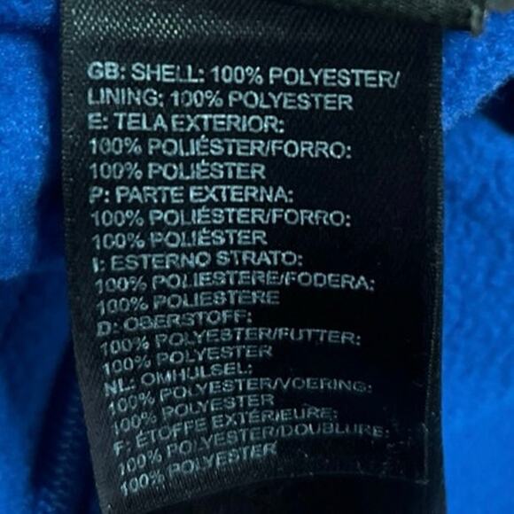 The North Face Women's Blue Fleece Zip Up High Neck Thumbholes Bomber Jacket S - Picture 6 of 6